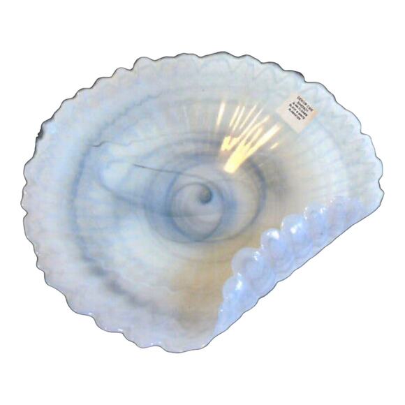 Pottery Barn Centerpiece BOWL Gray Alabaster Dekor Glassware Flower Dish 10.5" - Picture 1 of 6